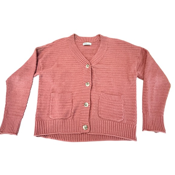 Sonoma Goods For Life Sweaters - Sonoma Goods For Life Rose Pink Button Front Cardigan Sweater Womens Large L